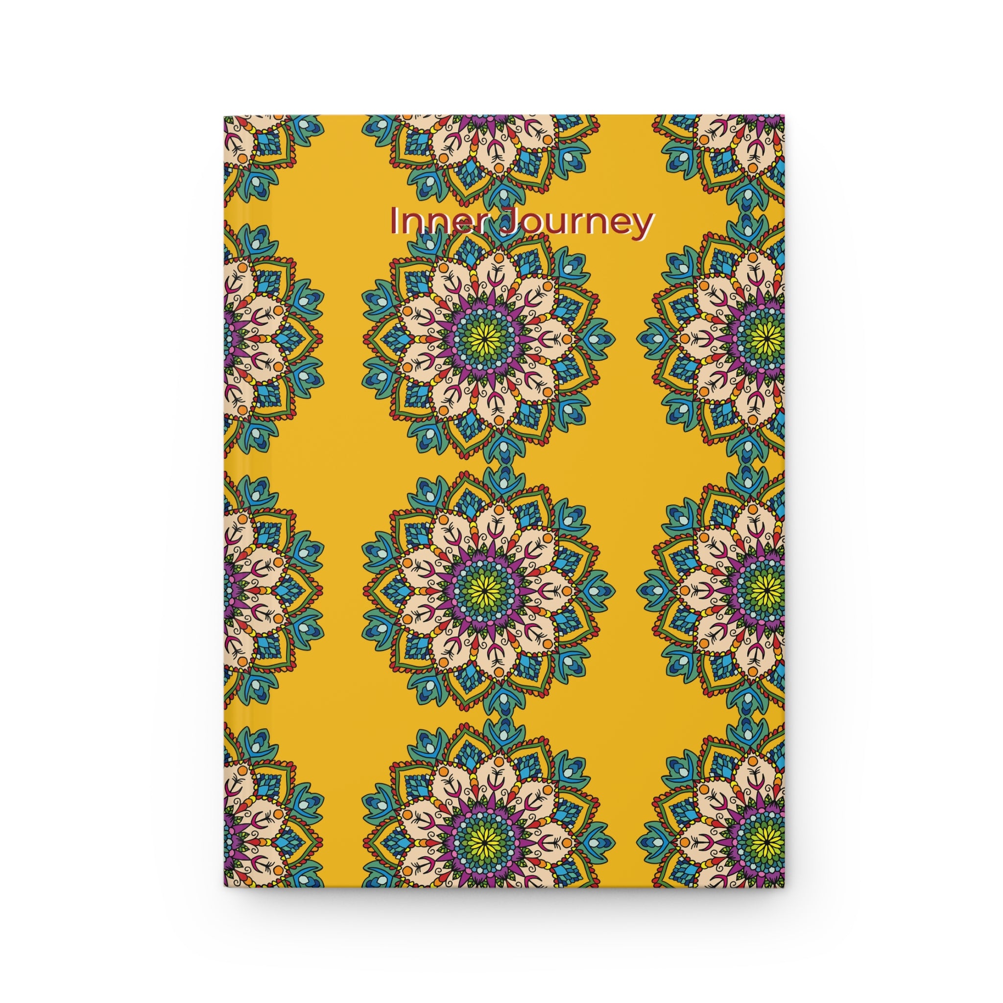 Mandala Sunshine Hardcover Journal — Vibrant Yellow Diary for Creativity & Introspection