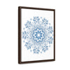 Beautiful steel blue mandala handmade art on gallery canvas wraps