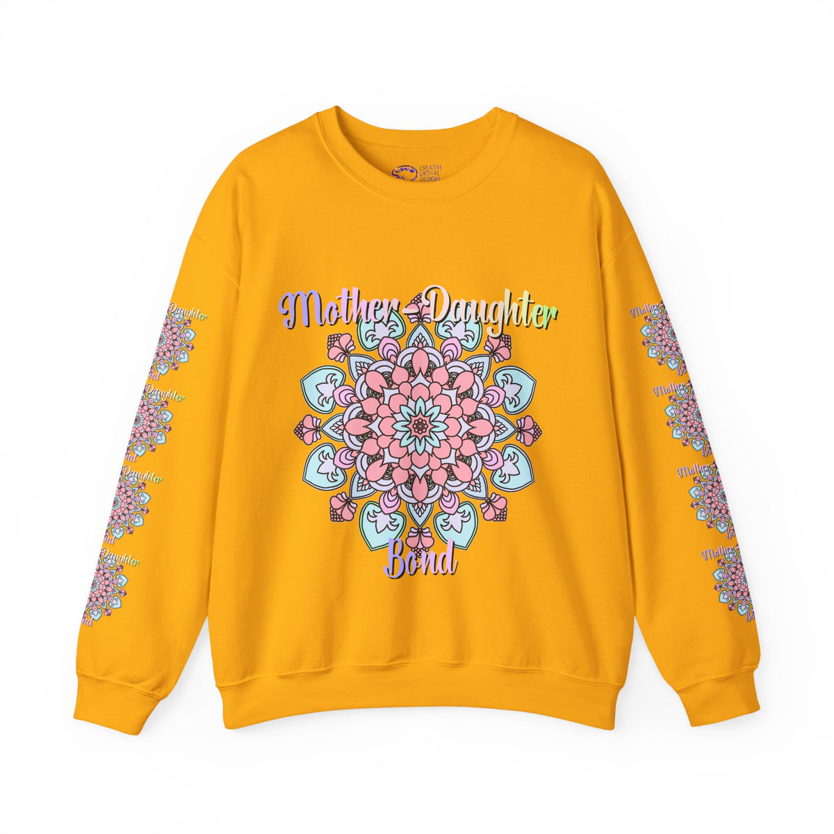 Mandala Patterned Sweatshirt Celebrating Mother-Daughter Love