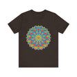 Vibrant Mandala Tee with an intricate and colorful design, perfect for adding a pop of color to your wardrobe