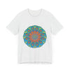 Vibrant and intricate Rainbow Mandala Tee showcasing a beautiful and colorful design