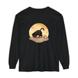 Black Cat Moonlit Mystery T-Shirt with Cat and Haunted Night