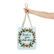 A serene style Flower Crown Tote Bag, perfect for carrying essentials