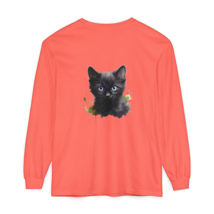 Mystische schwarze Katze – Langarm-T-Shirt