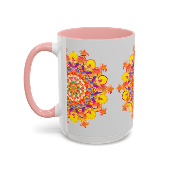 Vibrant Mandala Mug showcasing colorful and intricate art design on ceramic