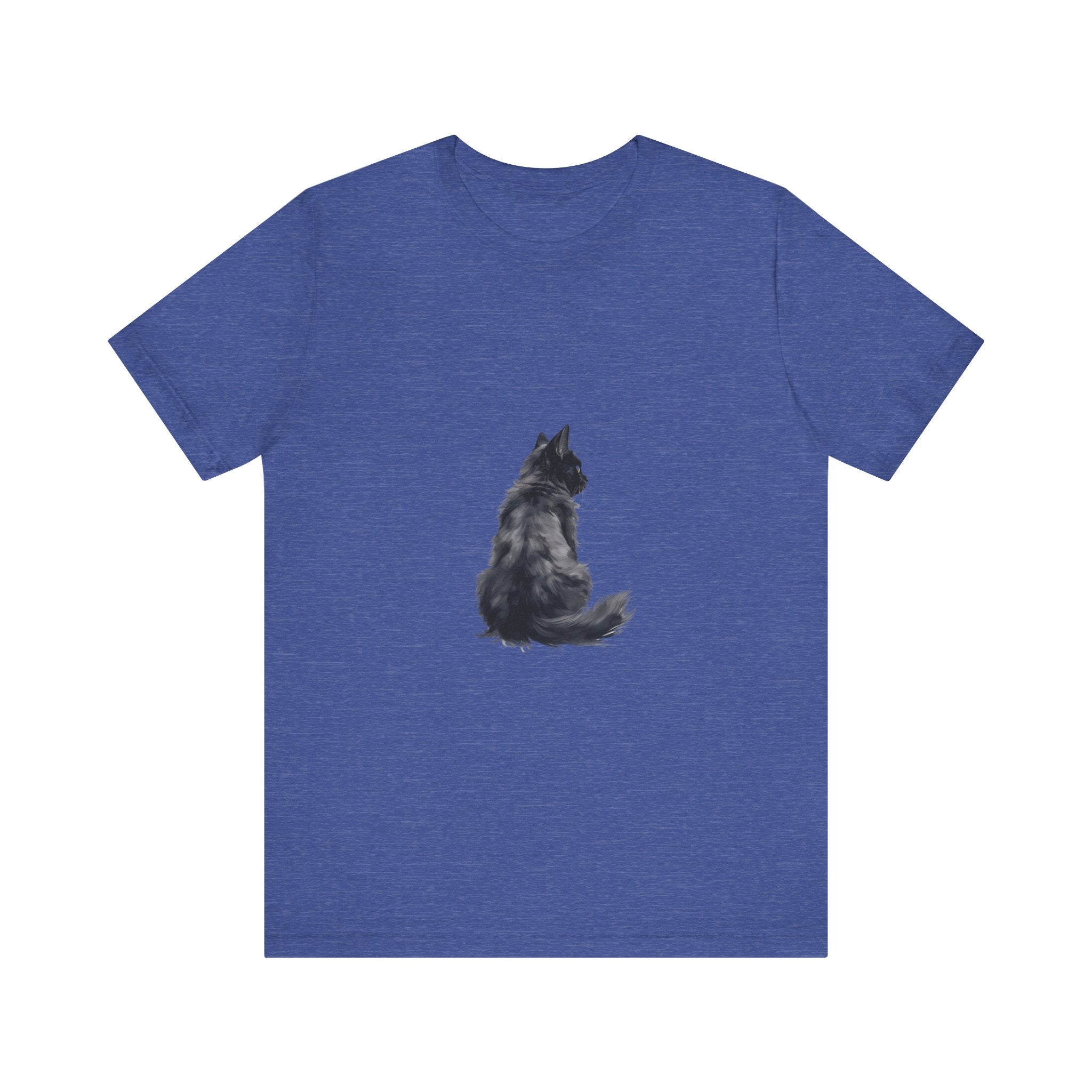 A cozy black cat silhouette tee, perfect for cat lovers