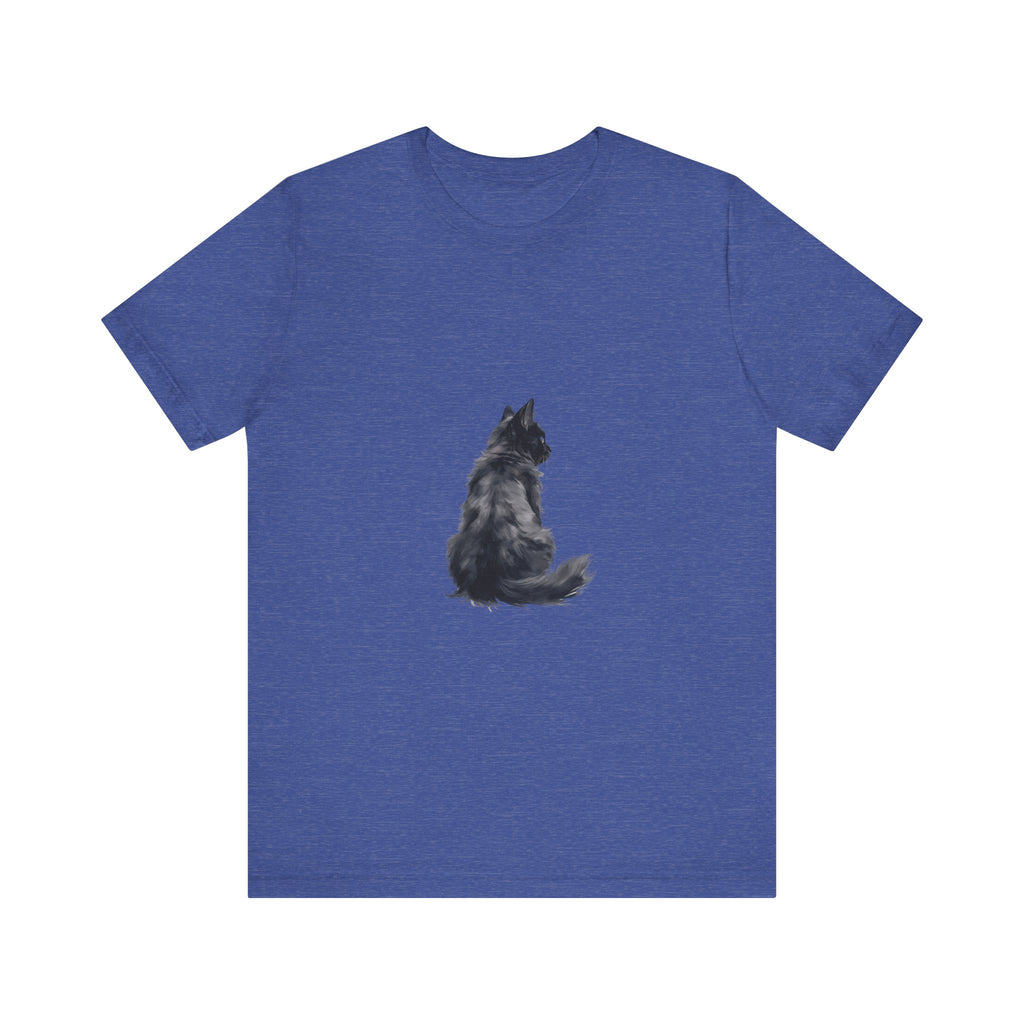 A cozy black cat silhouette tee, perfect for cat lovers