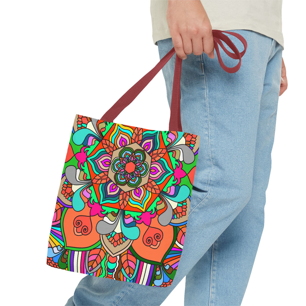 Colorful Mandala Tote Bag — Vibrant Boho All-Over Print Beach & Market Tote