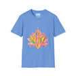 Lotus Mandala Unisex T-Shirt featuring a hand-drawn unique design by Blululi, perfect for both men and women