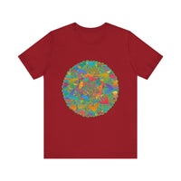 Vibrant Mandala Tee featuring a colorful, intricate design promoting peace and tranquility for a calming and serene look