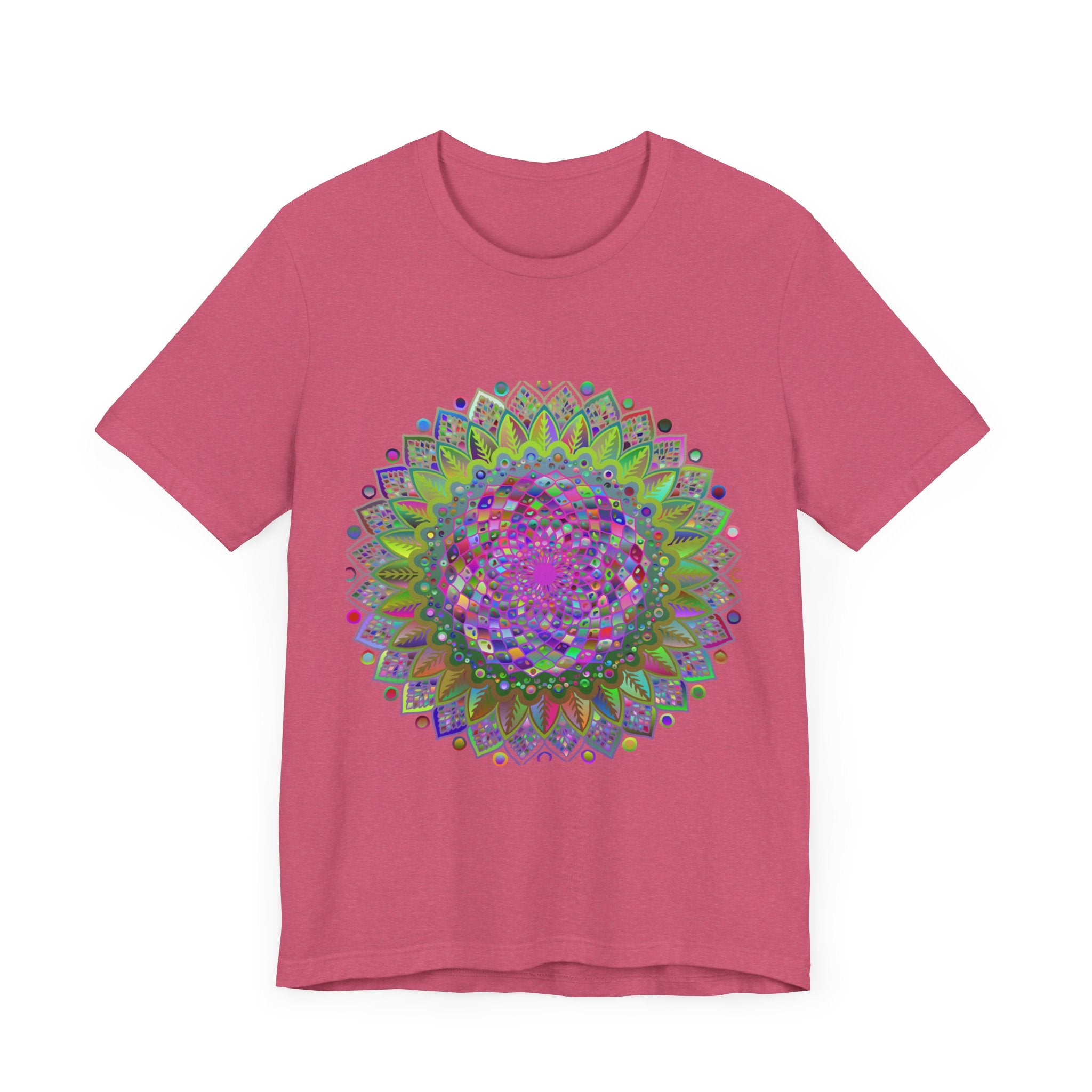 Vibrant Mandala Tee featuring intricate and colorful geometric art design