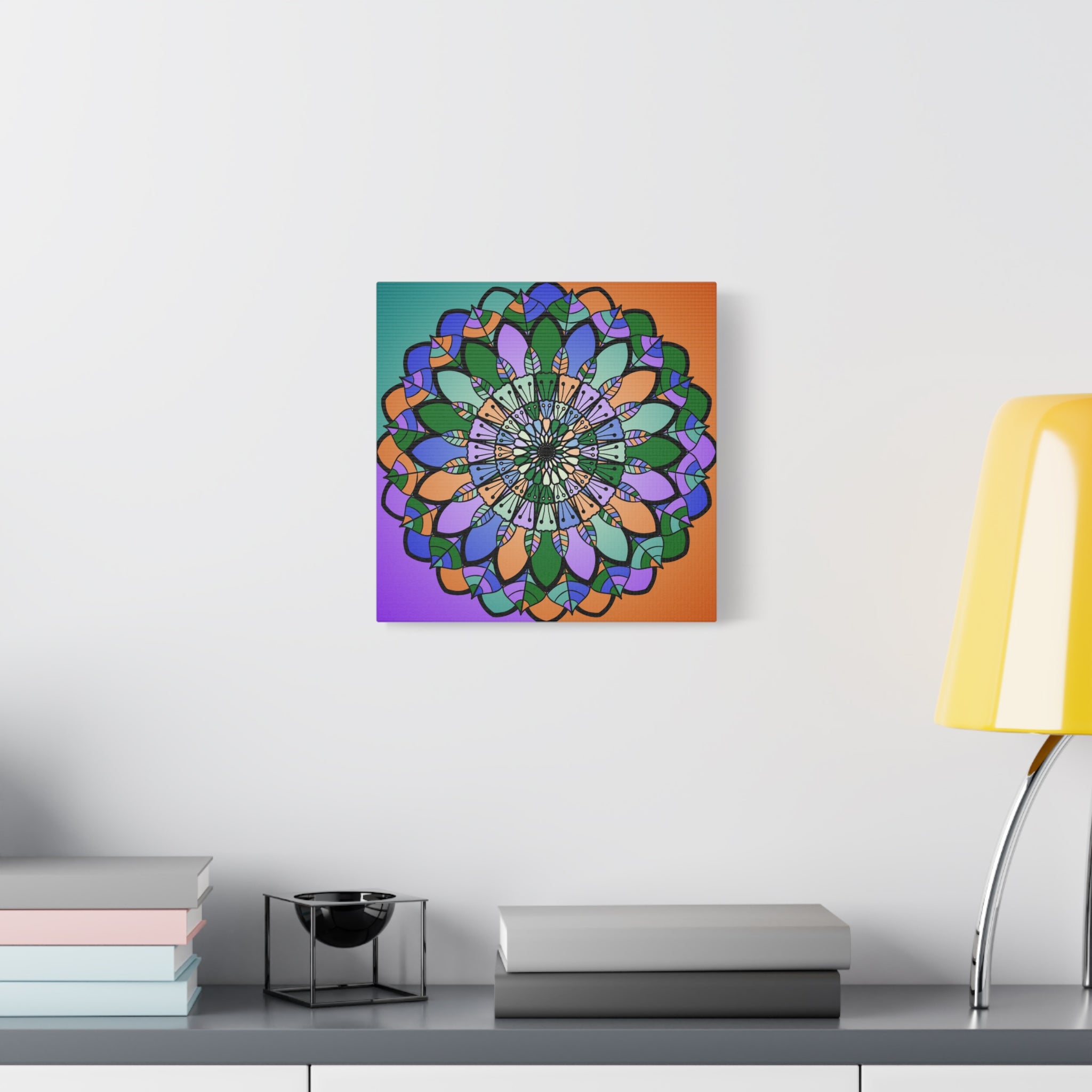 Floral Mandala Matte Canvas Wall Art