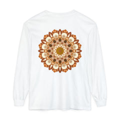 Intricate Mandala Unisex Long Sleeve T-Shirt with detailed, colorful design