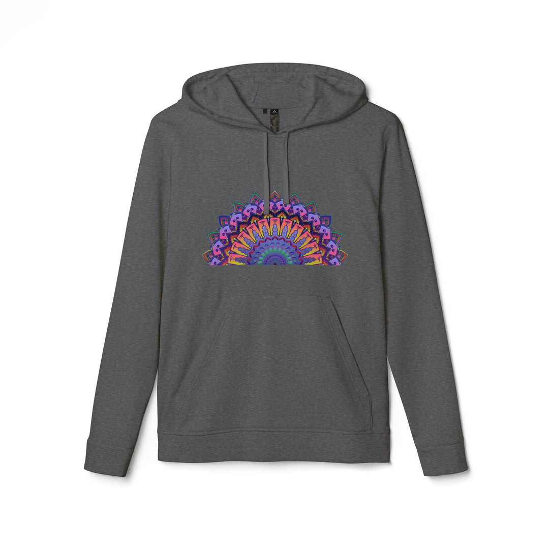 A cozy and stylish Blululi Custom Mandala Fleece Hoodie with intricate mandala design