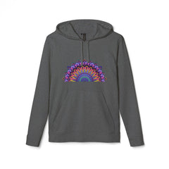 A cozy and stylish Blululi Custom Mandala Fleece Hoodie with intricate mandala design