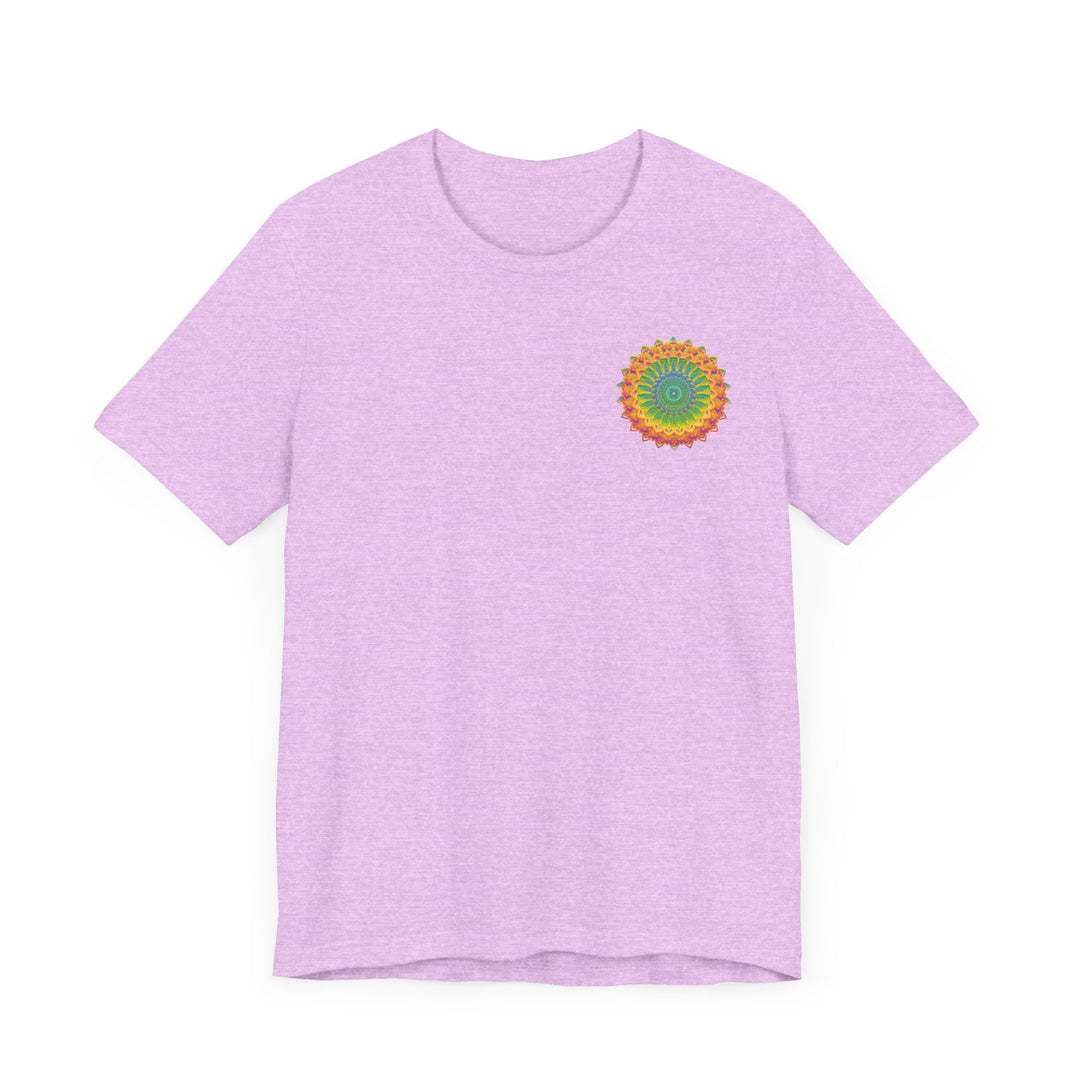 Vibrant Mandala Tee with intricate spiritual design symbolizing peace and harmony