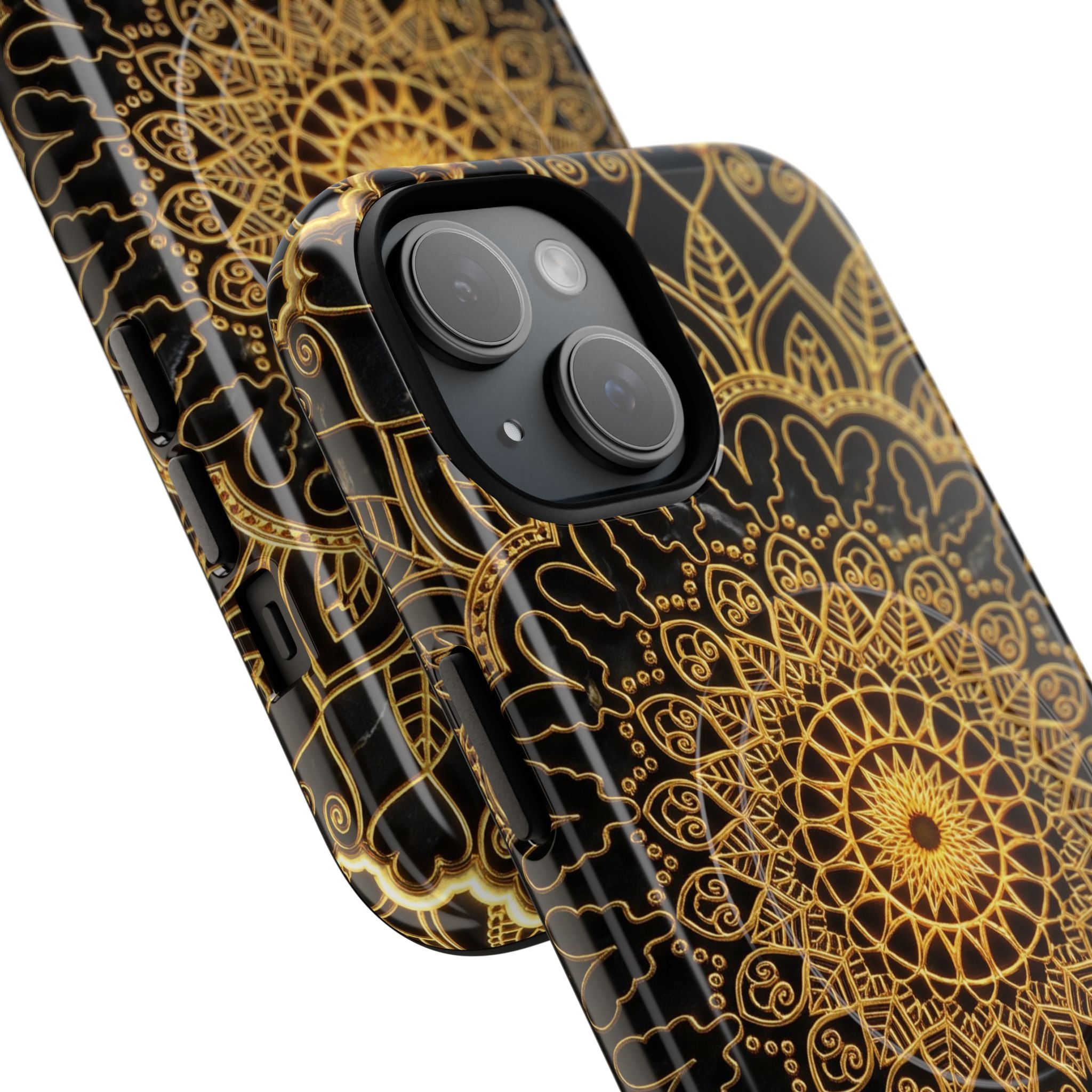 Mandala Gold Phone Case — Tough Magnetic iPhone Cover