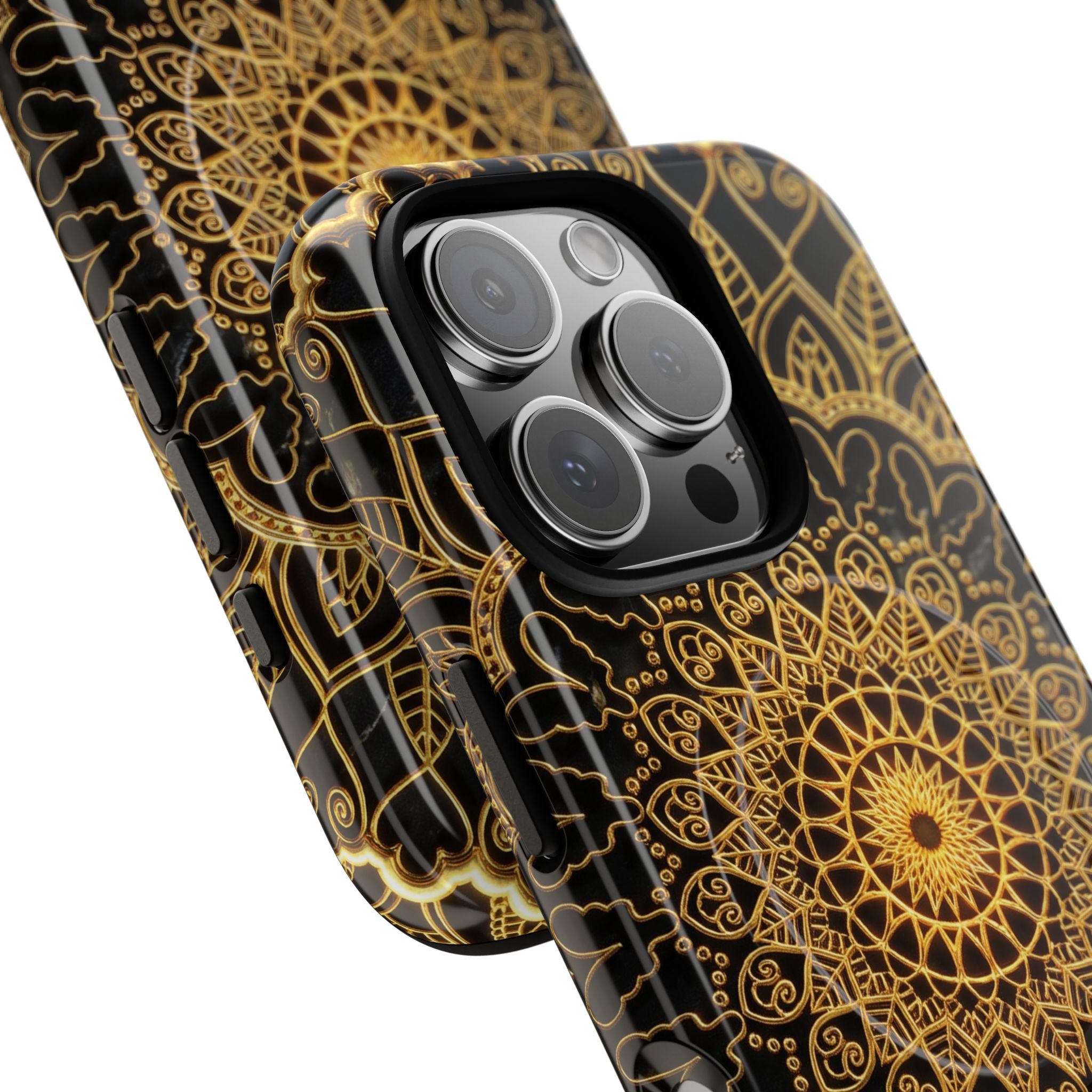 Mandala Gold Phone Case — Tough Magnetic iPhone Cover