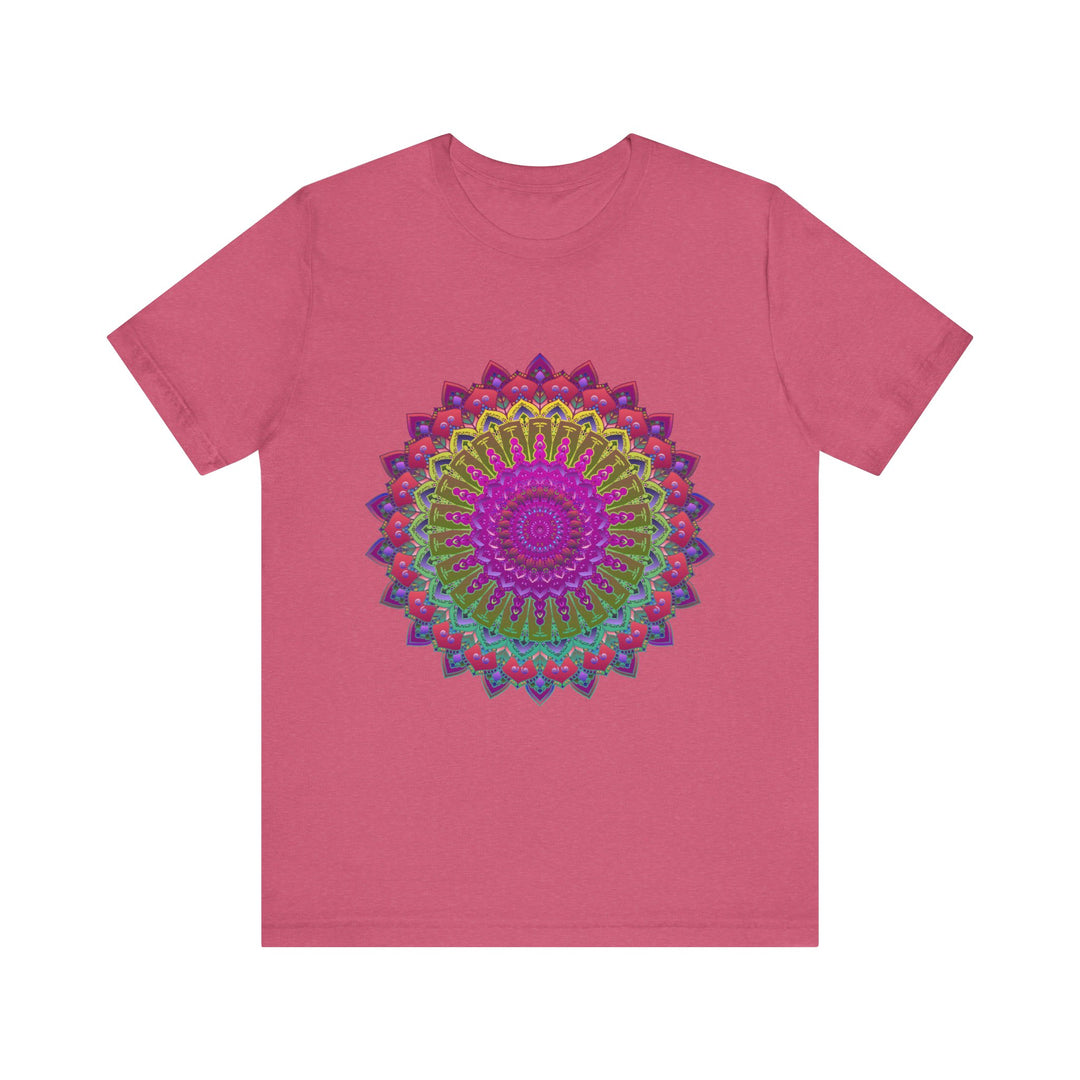 Vibrant Mandala Tee featuring colorful and intricate spiritual art design