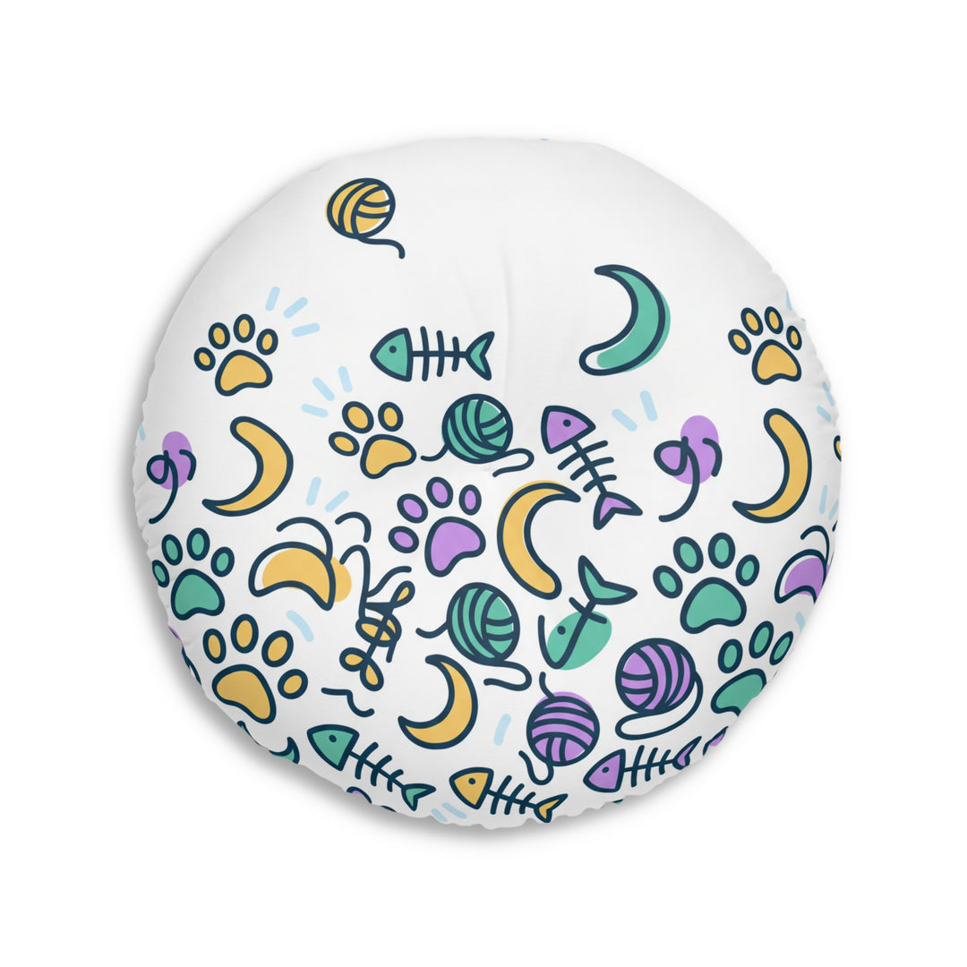 Kuscheliges Katzen-Bodenkissen mit Lockenfunktion – aber zuerst ein Nickerchen