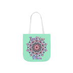 Mandala 'Love You Mom' Canvas Tote — Floral Mother's Day Gift Bag