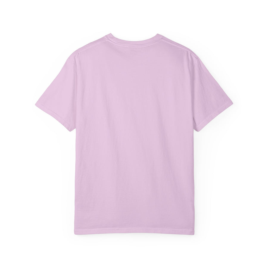 T-Shirt — Minimal Art Cat at Door Graphic Tee