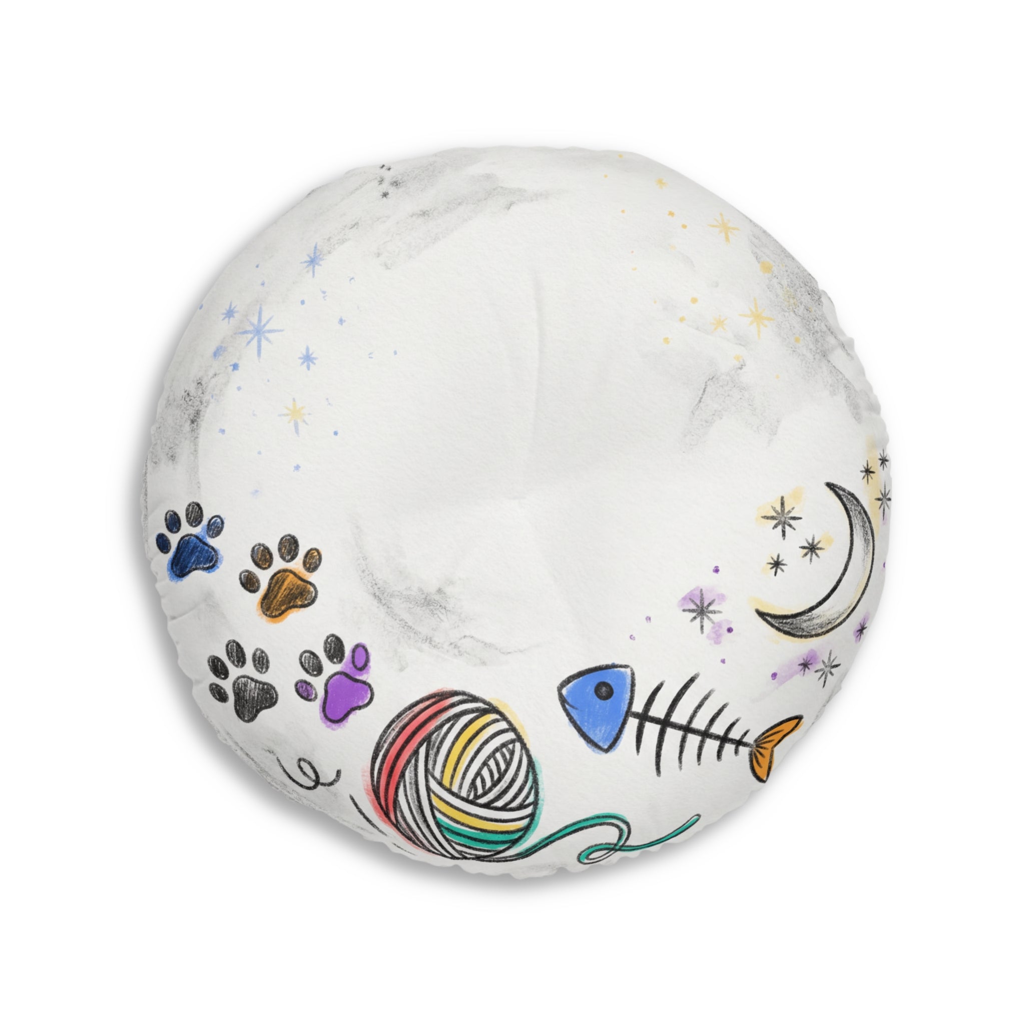 Cozy Snowday Cat Floor Pillow