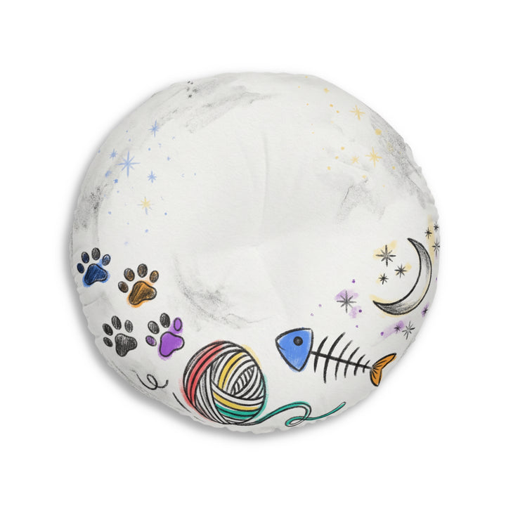 Cozy Snowday Cat Floor Pillow