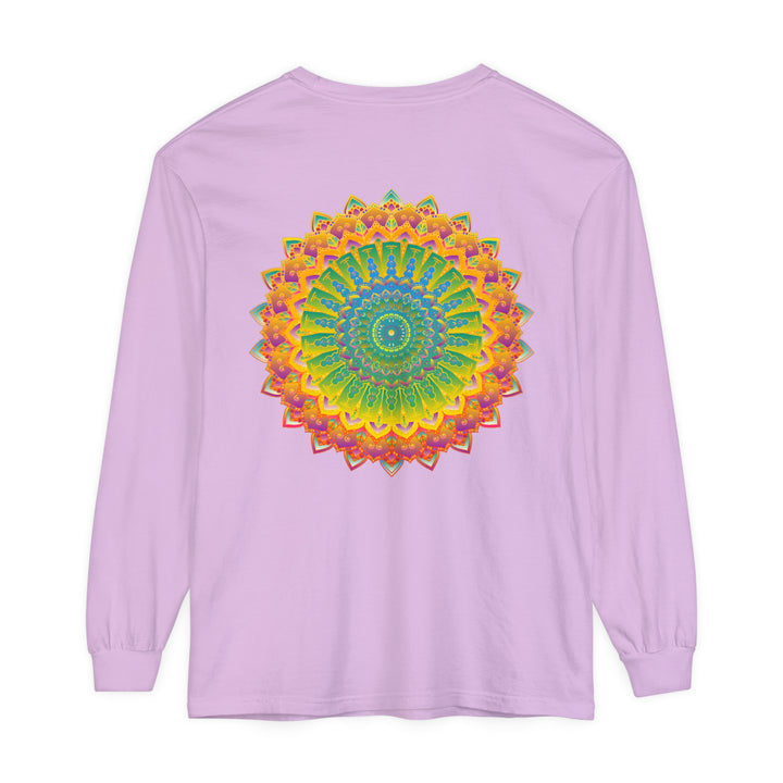 Intricate Mandala Unisex Long Sleeve T-Shirt with detailed pattern design