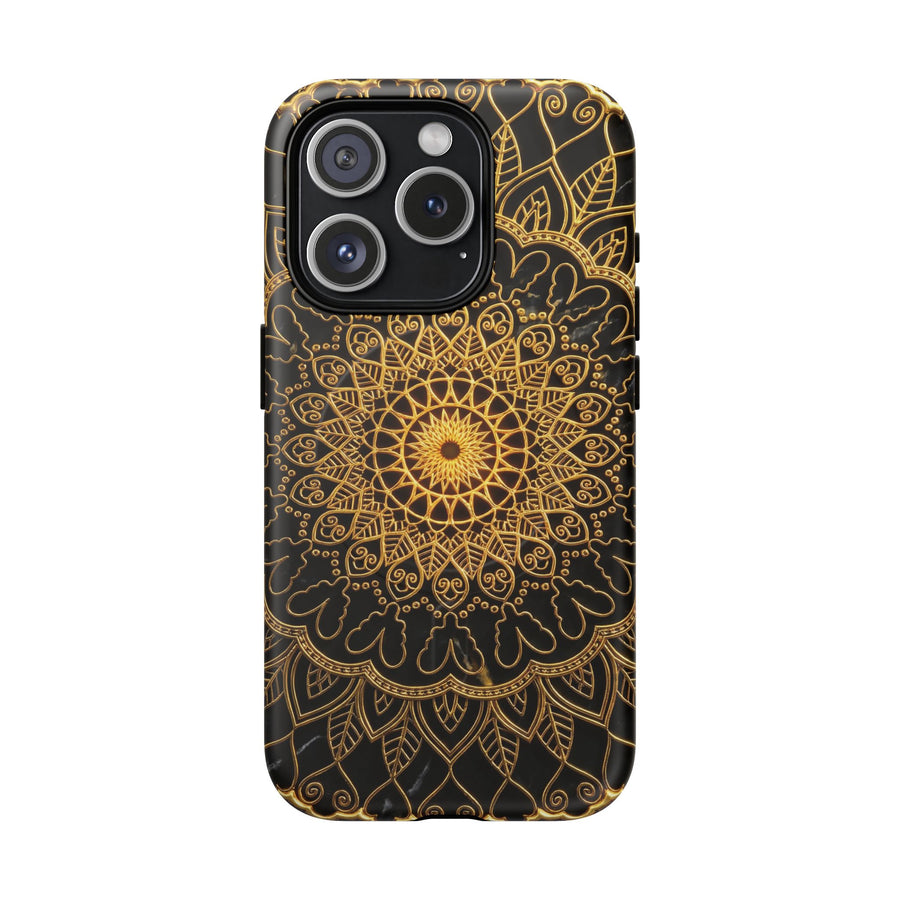 Mandala Gold Handyhülle — Robuste magnetische iPhone-Hülle