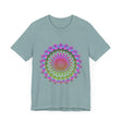 Vibrant Mandala T-Shirt featuring a colorful and intricate design inspired by traditional Indian art