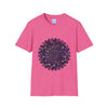 Softstyle T-Shirt featuring Handmade Mandala Art in soothing earth tones