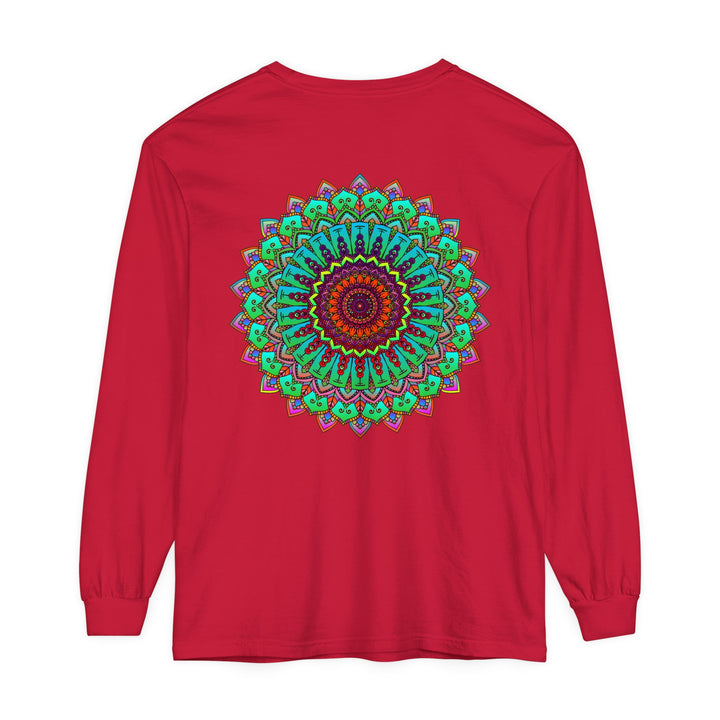 Vibrant Mandala Long Sleeve T-Shirt - Spiritual Art 36