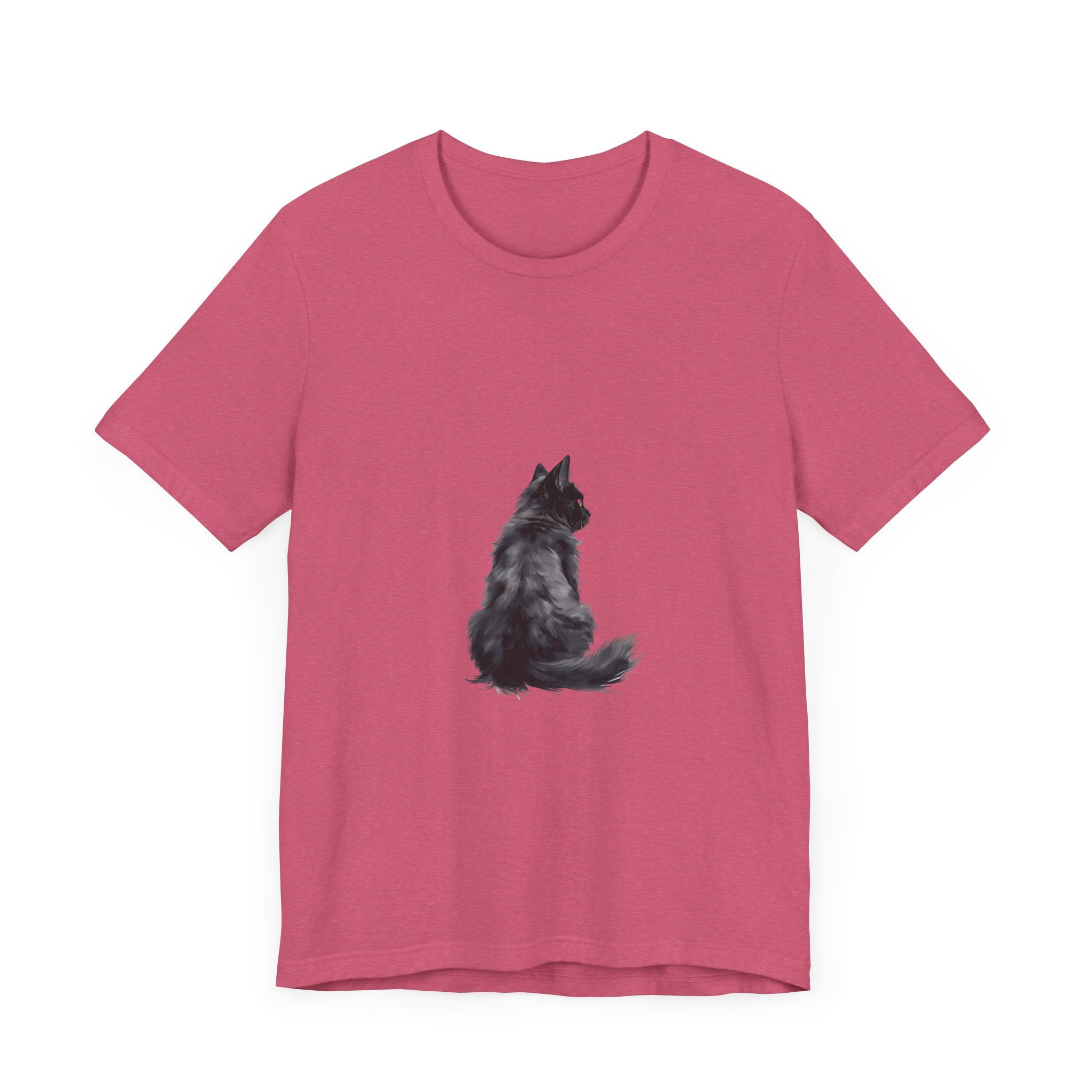 A stylish and comfortable black cat silhouette tee, perfect for cat lovers