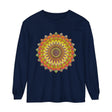 Intricate Mandala Unisex Long Sleeve T-Shirt featuring detailed mandala design in colorful hues