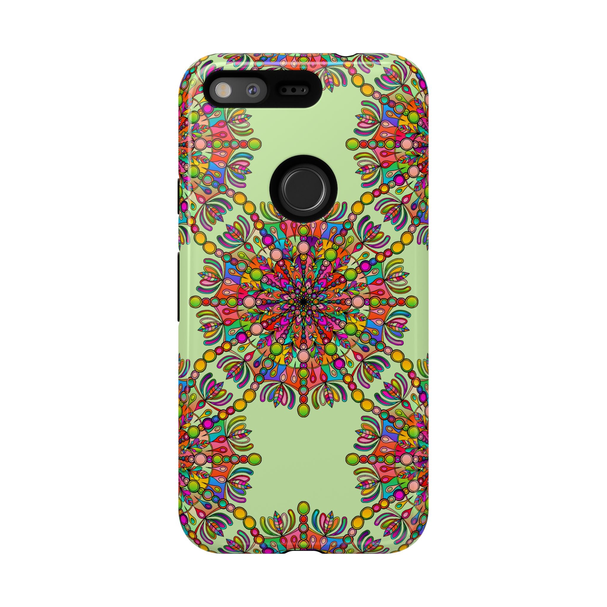 Custodia Vibrant Mandala per iPhone e Google Pixel | Custodie resistenti