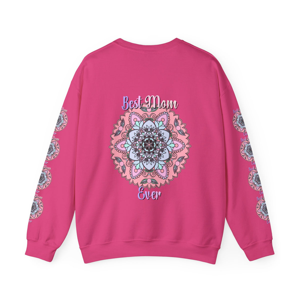 Felpa con stampa Mandala intricata "La mamma migliore di sempre"