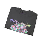 Felpa Girocollo Legame Madre-Figlia — Regalo di Famiglia Mandala Floreale