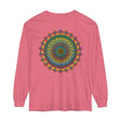 Intricate Mandala Unisex Long Sleeve T-Shirt featuring detailed, colorful mandala design