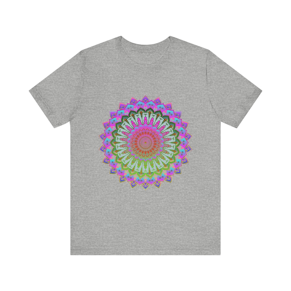 Vibrant Mandala T-Shirt featuring a colorful and intricate design, perfect for adding a pop of color to your wardrobe