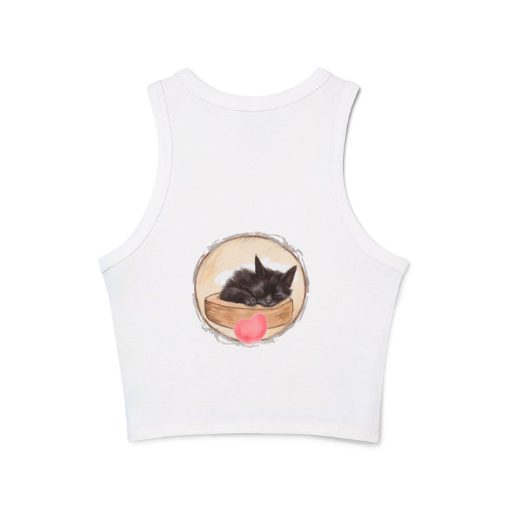 Adorable cat design tank top that's perfect for lounging or casual wear