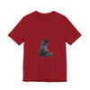 A stylish and comfortable black cat silhouette tee, perfect for cat lovers