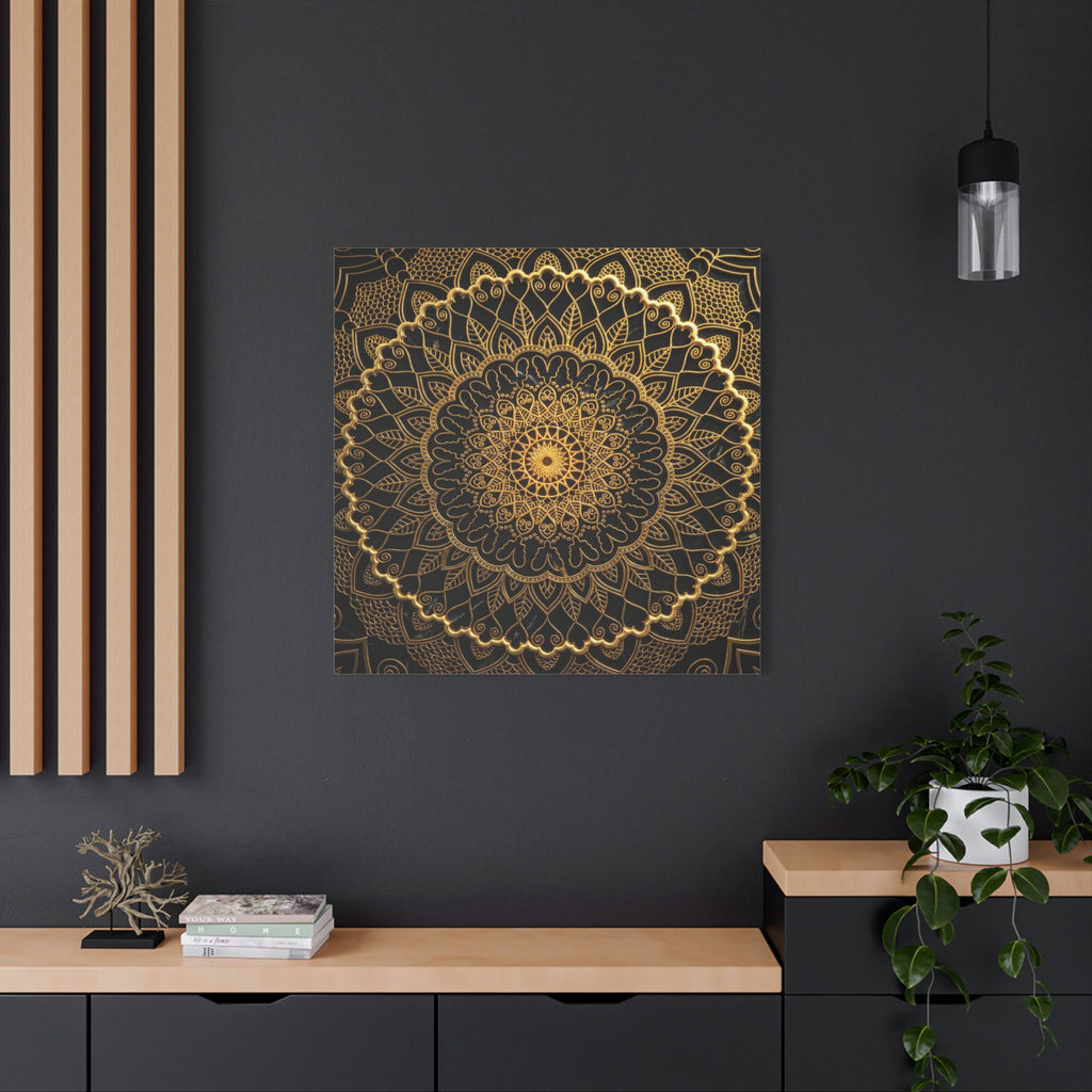 Himmlische Geometrie auf Marmor – gespannte Leinwand mit mattem Finish