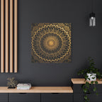 Himmlische Geometrie auf Marmor – gespannte Leinwand mit mattem Finish