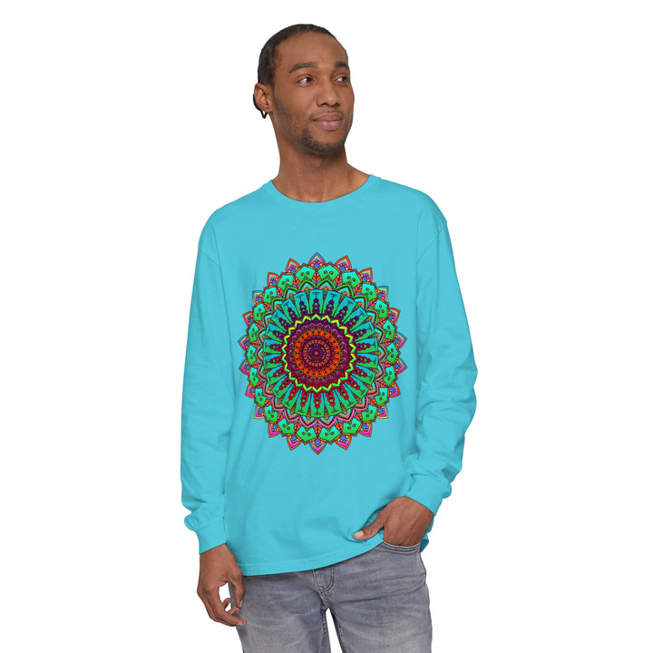 Vibrant Mandala Long Sleeve T-Shirt - Spiritual Art 40