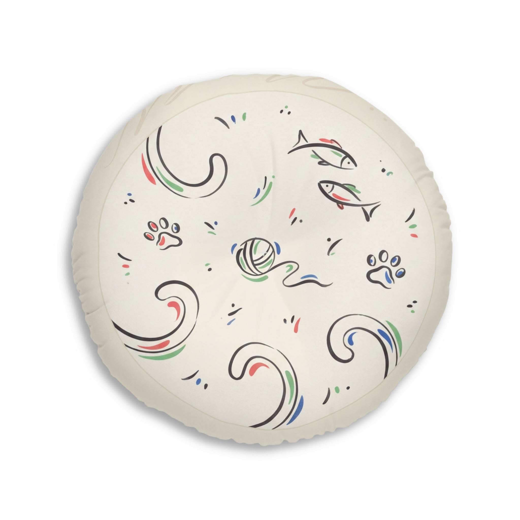 Cozy Crescent Cat Floor Pillow