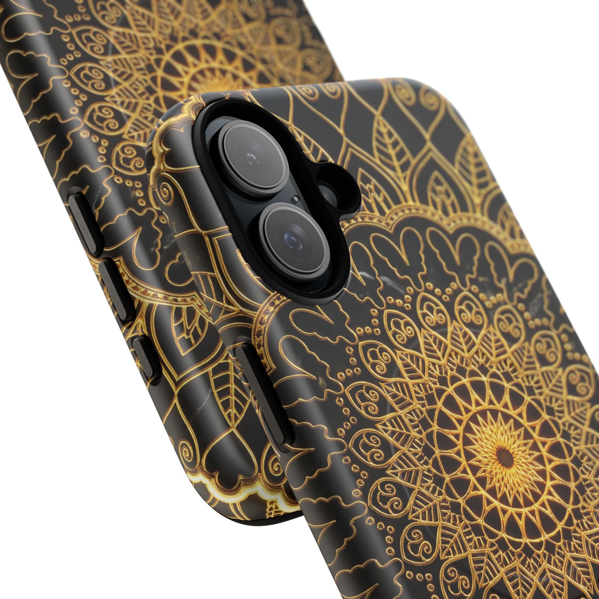 Mandala Gold Phone Case — Tough Magnetic iPhone Cover