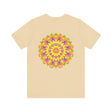 Colorful and intricate Vibrant Mandala Tee featuring a symbol of Peace & Harmony