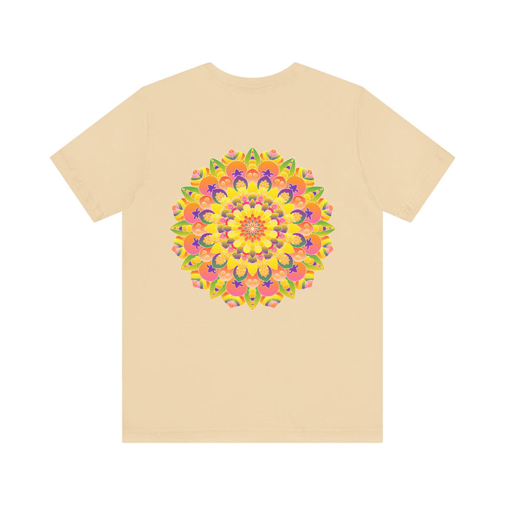 Colorful and intricate Vibrant Mandala Tee featuring a symbol of Peace & Harmony