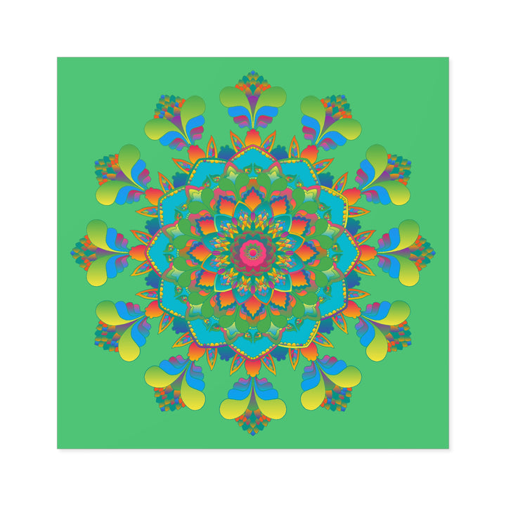 Square Mandala Laminate Stickers